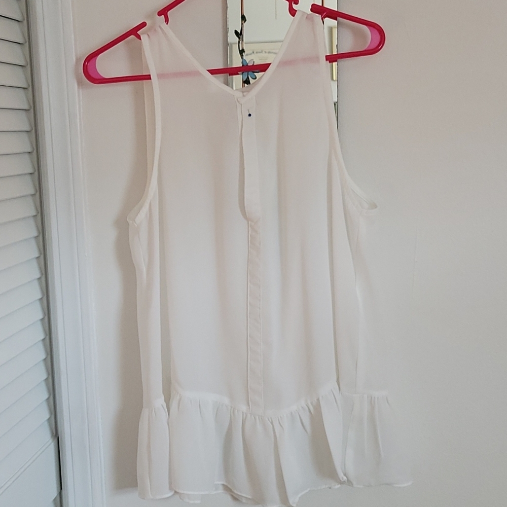 Sugarlips Sleeveless White Top Size L